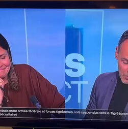 Momento em que Cardeal Américo Aguiar se assusta com festejos do golo do Benfica no NOW chega a televisão francesa