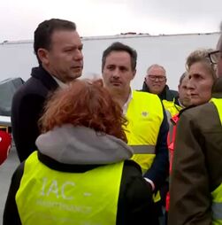 Primeiro-ministro no Aeródromo de Coimbra para tomar nota dos danos da tempestade