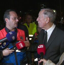 Mau tempo, Marcelo destaca em Leiria melhoria do país na Proteção Civil