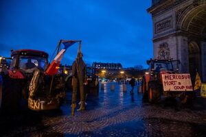 Agricultores protestam contra acordo Mercosul em Paris