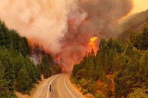 Imagens aéreas mostram incêndios florestais a alastrar na Patagónia argentina