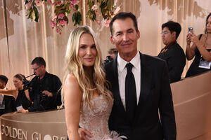 A atriz Molly Sims e o produtor Scott Stuber 