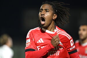 Leandro Barreiro celebra o golo