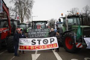 Agricultores protestam em Estrasburgo contra o acordo Mercosul