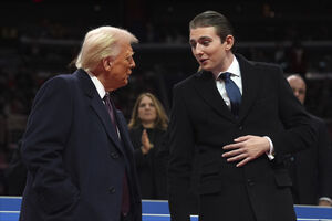 Donald Trump e o filho mais novo, Barron Trump