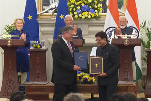 Índia e UE fecham "mãe de todos os acordos" comerciais  