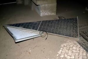 Painéis solares e sinais de trânsito tombados: As consequências do mau tempo em Coimbra 