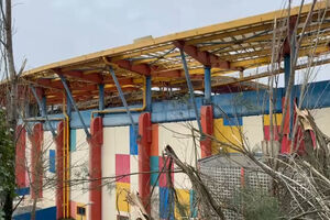 Municipal de Leiria danificado