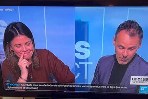 Momento em que Cardeal Américo Aguiar se assusta com festejos do golo do Benfica no NOW chega a televisão francesa