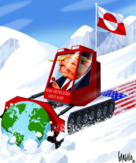 Donald Trump empurra o mundo com um limpa-neves na Gronelândia, deixando como rasto a marca dos Estados Unidos