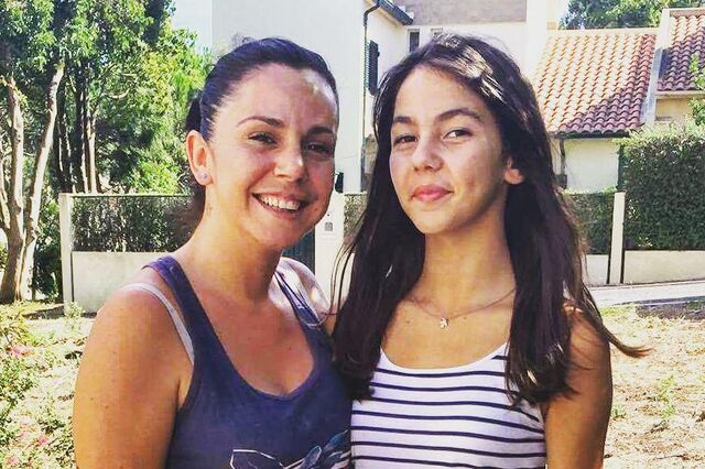 Com a irmã Beatriz, em 2017