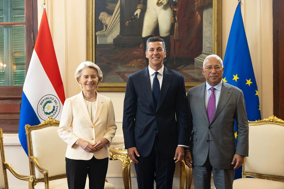 Ursula von der Leyen, Santiago Pena e António Costa