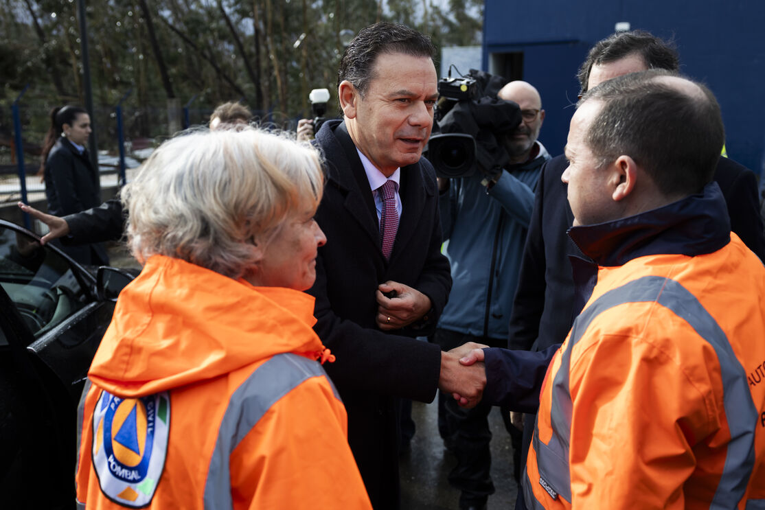 Montenegro visita zonas afetadas pela tempestade Kristin