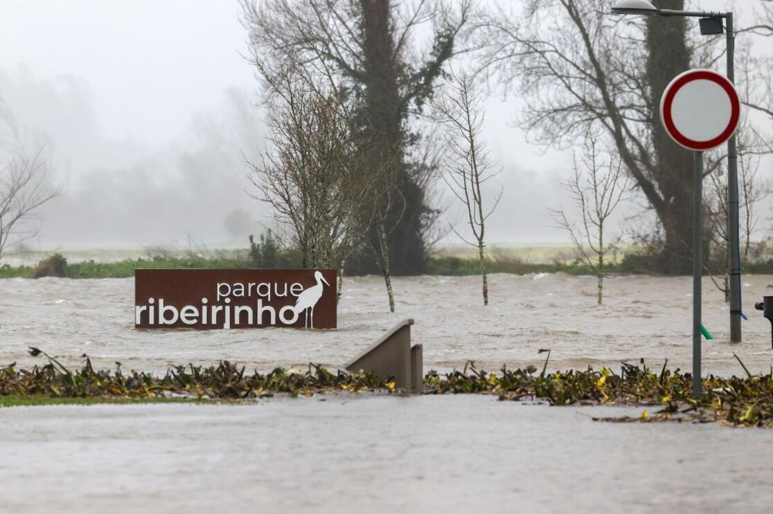 Subida do caudal do Mondego em Montemor-o-Velho