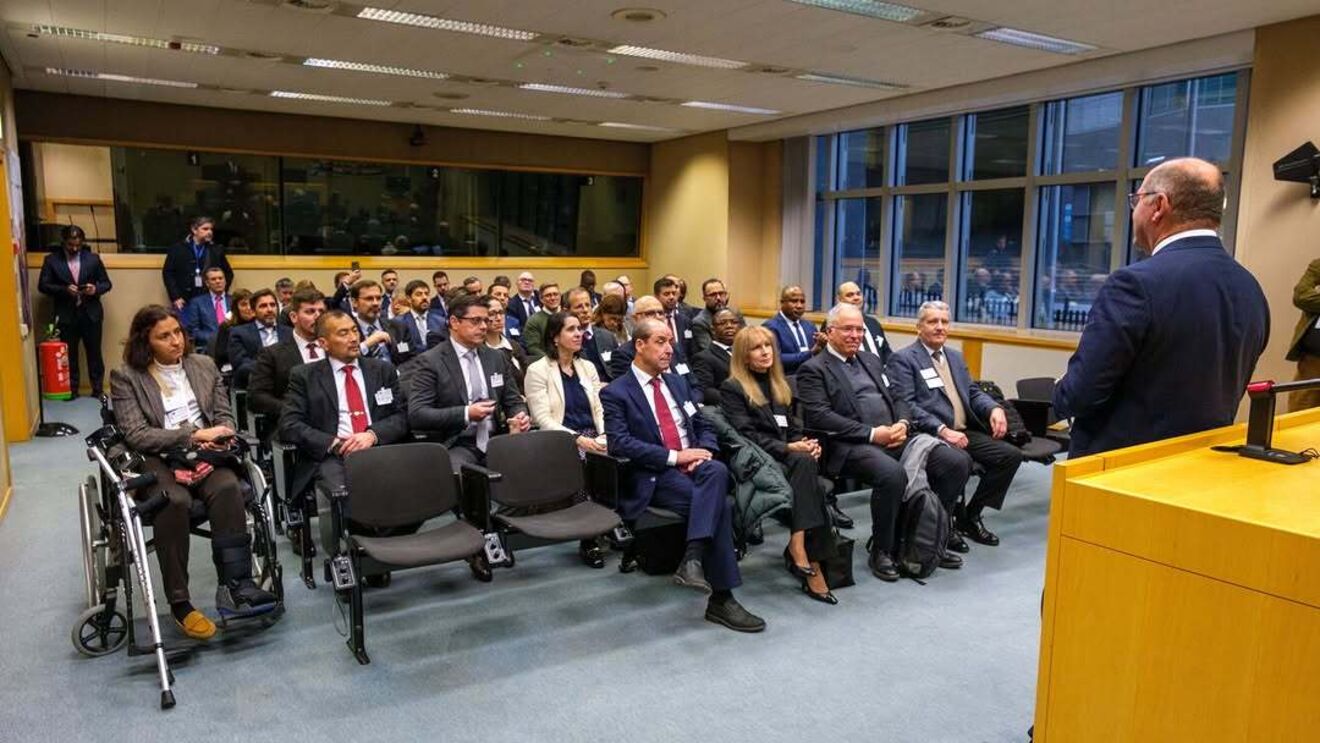 Comandante da Proteção Civil em Bruxelas, no Parlamento Europeu