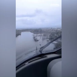 Imagens aéreas da Força Aérea e Marinha mostram áreas afetadas pelas cheias 