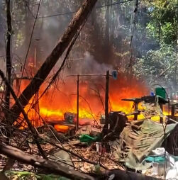 Polícia boliviana destrói instalações de processamento de cocaína