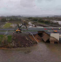 Trabalhos de reconstrução na A1 junto a Coimbra