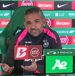 Rui Borges: 'A pressão faz parte do dia a dia no Sporting'