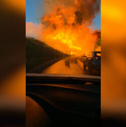 O momento em que camião com gás explode no Chile. Há quatro mortos e 17 feridos