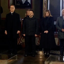 Líderes europeus marcam presença na cerimónia em memória das vítimas da guerra na Ucrânia