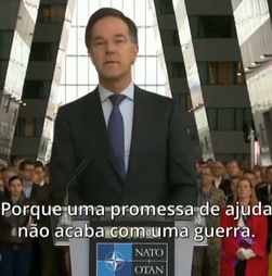 Mark Rutte diz que Europa não está em paz enquanto a guerra na Ucrânia continua