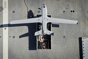 Drone militar da Tekever apresentado em espaço aberto