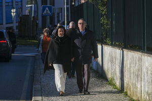 O casal no dia da votação na primeira volta