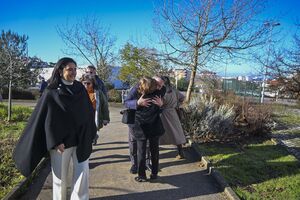 O casal no dia da votação na primeira volta