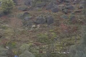 Família retirada de casa devido a possível derrocada em Arcos de Valdevez