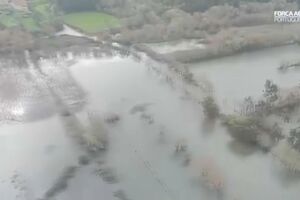 Imagens aéreas da Força Aérea mostram áreas afetadas pelas cheias