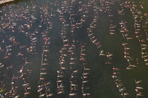 Lago argentino acolhe tentativa de bater recorde mundial do Guinness