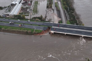 Dique do rio Mondego em Soure cede após rebentamento