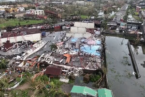 Imagens aéreas mostram a destruição provocada pelo ciclone Gezani em Madagáscar 