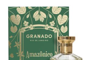 Frasco de perfume Amazônico da Granado, do Rio de Janeiro