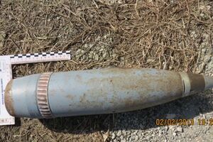 Projétil de guerra antigo encontrado na Madeira