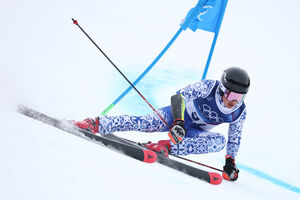 Emeric Guerillot em ação nos Jogos Olímpicos de Inverno