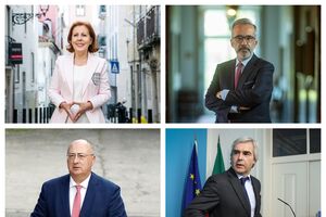 No sentido dos ponteiros do relógio: Maria da Graça Carvalho, Paulo Rangel, Nuno Melo e José Manuel Fernandes