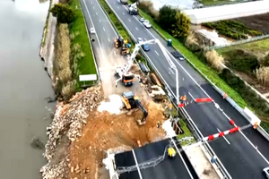 NOW revela imagens dos trabalhos que decorrem na A1 na sequência do mau tempo 