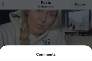 O comentário de Cristiano Ronaldo na publicação de Lindsey Vonn