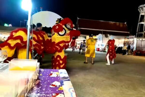 Polícia tailandesa disfarça-se de leão para deter suspeito de furtos 