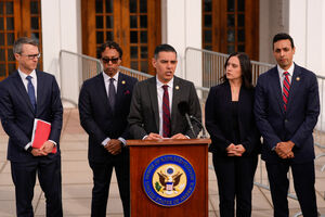 Conferência de imprensa com membros da Câmara dos Representantes dos Estados Unidos