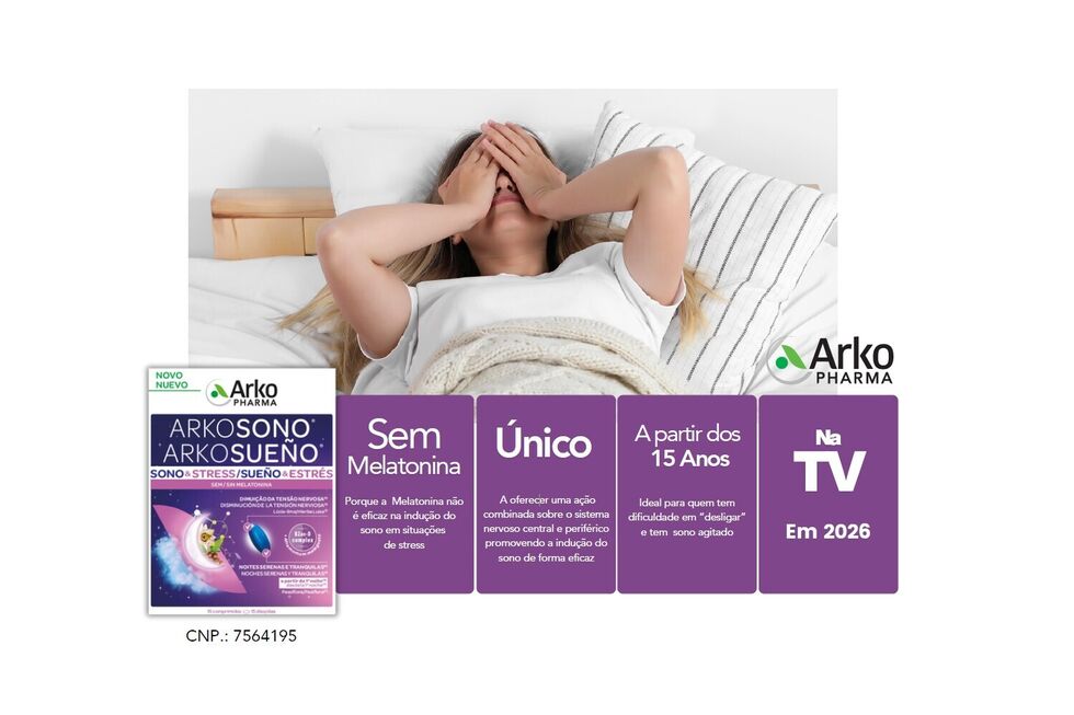 Arkosono Sono & Stress ajuda a diminuir a tensão nervosa e promove noites mais tranquilas