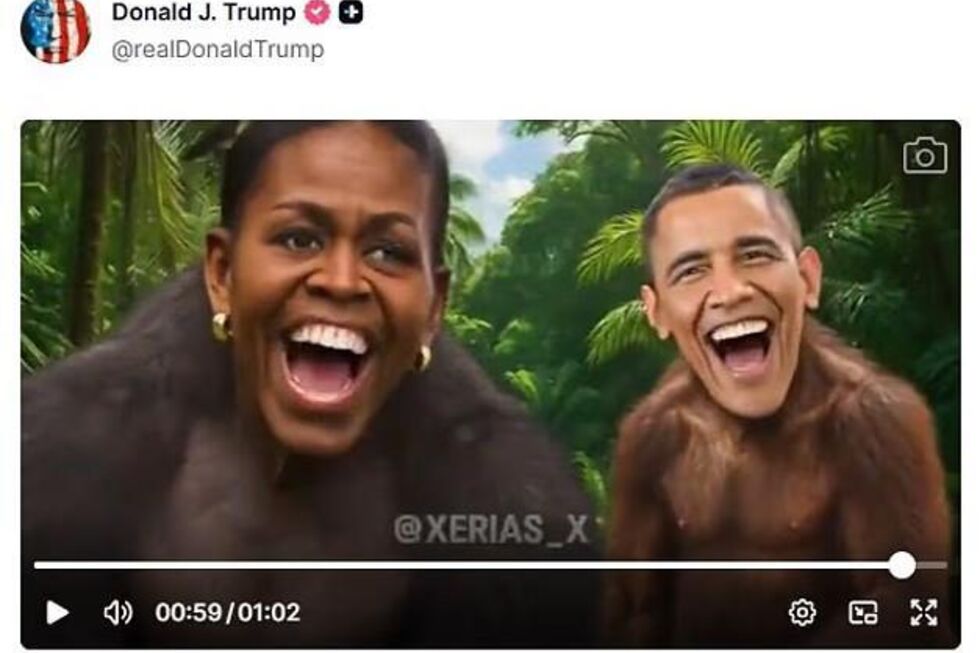 A publicação de Donald Trump