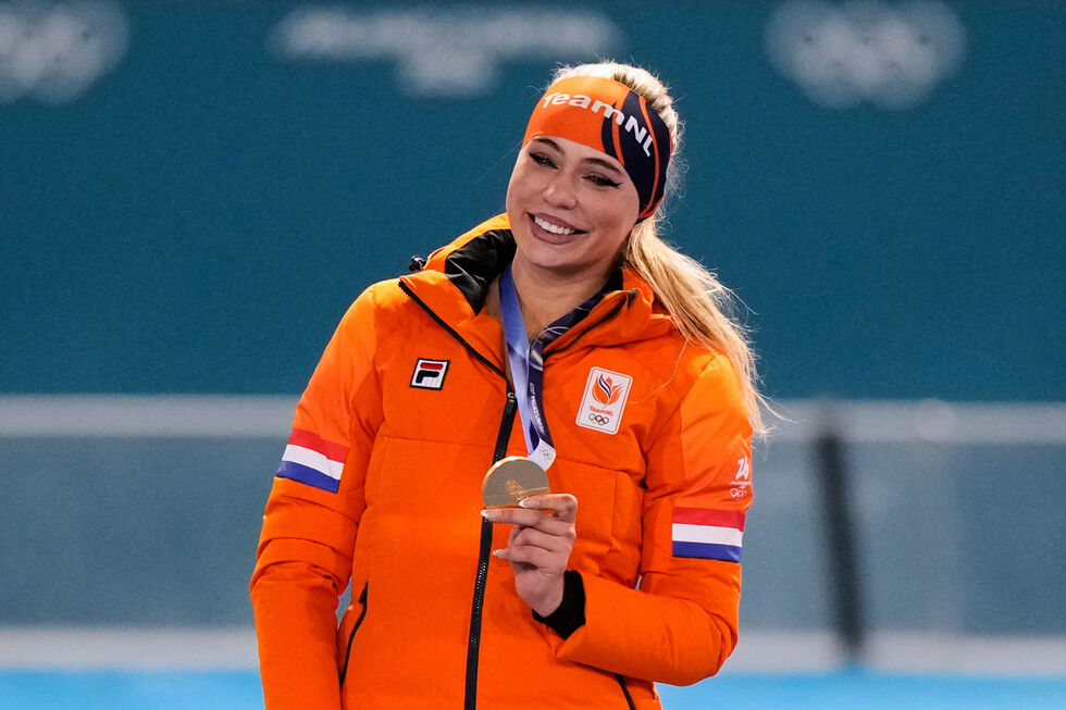 Jutta Leerdam ganhou medalha de ouro nos 1.000 metros de velocidade em patinagem em Milão-Cortina'2026