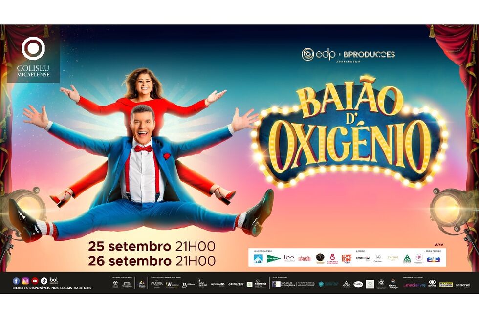 Espetáculo 'Baião d'Oxigénio' no Coliseu Micaelense a 25 e 26 de setembro
