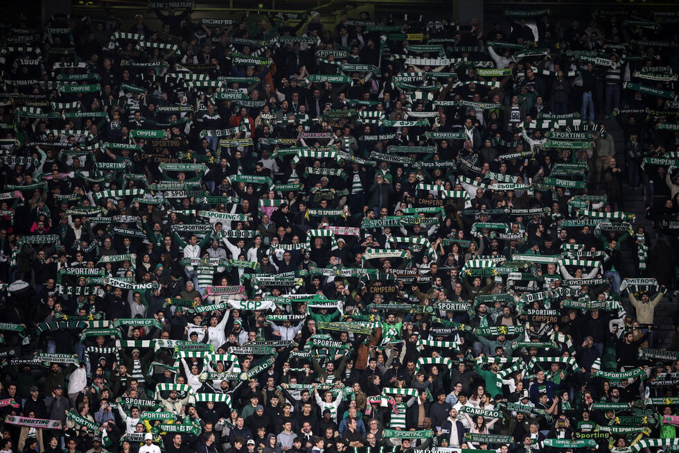 Adeptos do Sporting nas bancadas de Alvalade