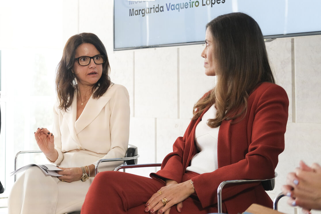 Mariana Chaves (à direita), autora do podcast Aprender a Comer, com Filipa Appleton, Diretora de Brand &Marketing Continente.
