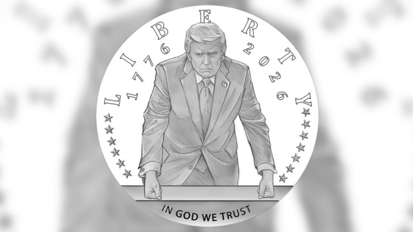 Novo design para a moeda comemorativa com o retrato de Donald Trump