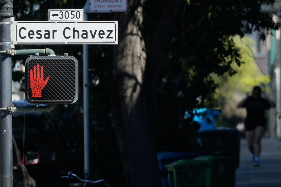 A rua César Chávez em São Francisco